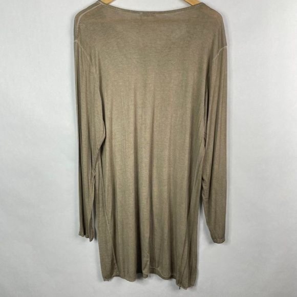 NWT Beyond?Capri Made In?Italy  Long Sleeve Crewneck T Shirt Tunic Top - Picture 4 of 4